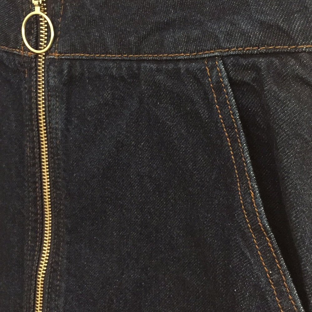 Topshop Moto Full Zip Denim Mini Skirt - Picture 10 of 16